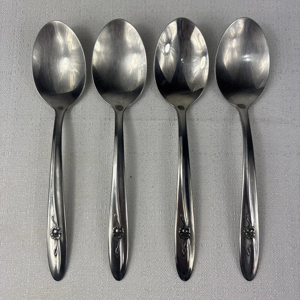 Sears Roebuck‎ Provincial Rose Stainless Soup Spoon 7 1/4